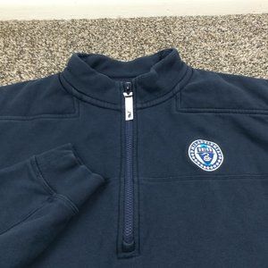 Philadelphia Union Sweatshirt Vineyard Vines 1/4 Zip Pullover Blue Mens Large